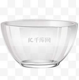 透明质感玻璃图片_仿真圆形玻璃碗