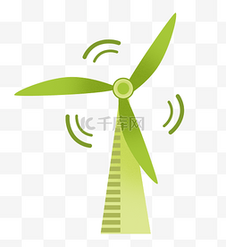 绿色树叶旋转图片_开发绿色新能源风车