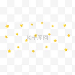 七夕夜空图片_七夕节卡通黄色星星元素