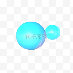 水蓝色球体装饰