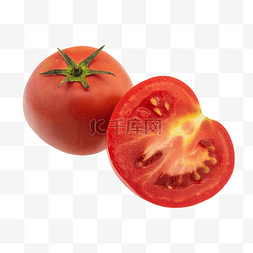 西红柿切开图片_一个半西红柿