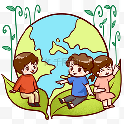 绿色地球海报图片_世界地球日绿色地球