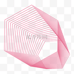 粉色不规则线条几何