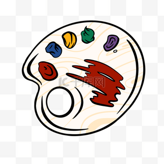 白色涂抹颜料板