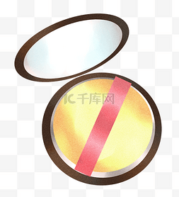 圆形粉饼装饰插画