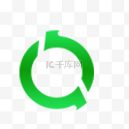 手机图片_绿色循环符号图标