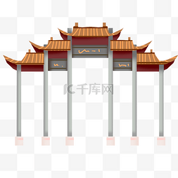 门门楼图片_古风建筑大门门楼