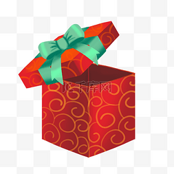 圣诞节红色礼物盒