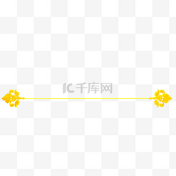 金色分割线图片_C4D中国风分割线