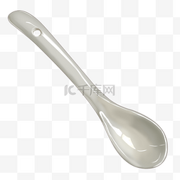 陶瓷勺子图片_白色小巧勺子插图