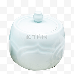 茶叶容器图片_白色的茶壶免抠图