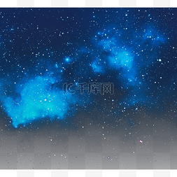 星空顶银河素材图片_蓝色创意手绘星空图案