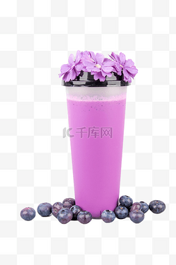 紫色蓝莓奶茶饮品