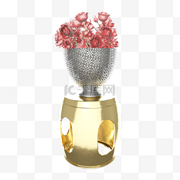 海报花瓶素材图片_立体家居电商装饰花瓶花