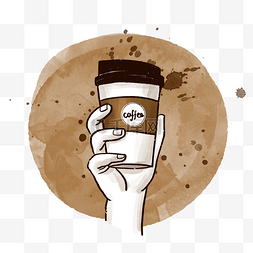 咖啡一次性杯子图片_手拿咖啡PNG免抠素材