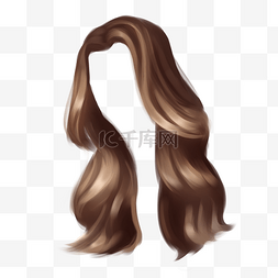 长发发型素材图片_仿真长发发型