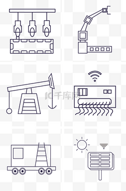 自动化图标图片_工业人工智能图标