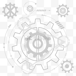 抽象圆环图片_圆环科技齿轮矢量图