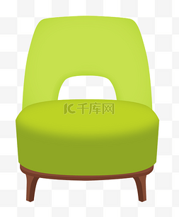 绿色椅子png图片_绿色椅子卡通插画