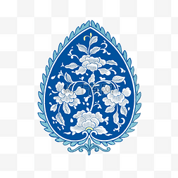 靛蓝色边框图片_中国古典青花瓷素雅装饰