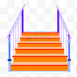黄色紫色立体楼梯