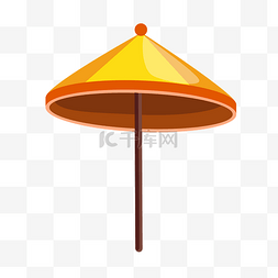 橙黄色的遮阳伞