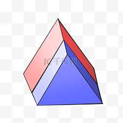 三角形模型图片_儿童玩具双色三角积木