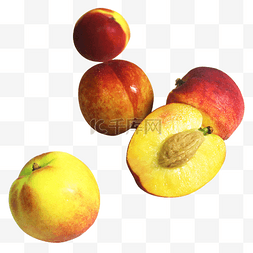 水果半边图片_油桃水果