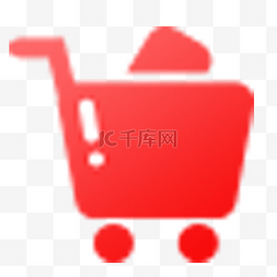 购物车手机图标图片_红色的卡通购物车