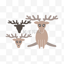 画头像点这里图片_svg棕色卡通圣诞吉祥小鹿