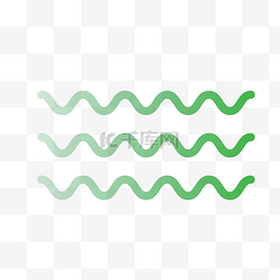 简约线条绿色图片_绿色波浪线简约装饰