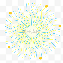 黄色光图片_科技线条不规则几何图形