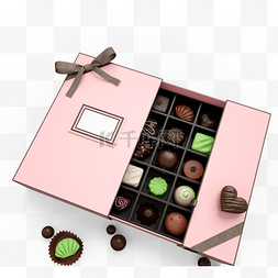 礼盒图片_粉色新鲜巧克力礼盒