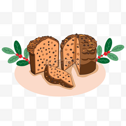 庆祝圣诞节的panettone面包
