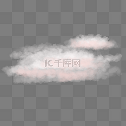 白色圆弧创意云朵元素