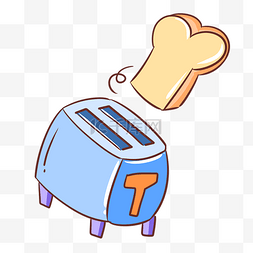 面包机面包图片_蓝色面包机 