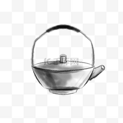 水墨茶具茶水茶壶