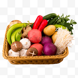 农产品产图片_一篮子新鲜水蔬菜