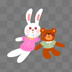 玩具玩偶小兔子小熊