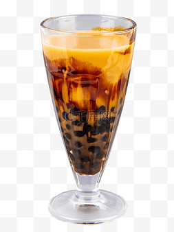 黑糖冰棍图片_玻璃杯黑糖珍珠奶茶