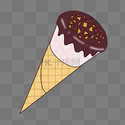 巧克力蛋筒冰淇淋