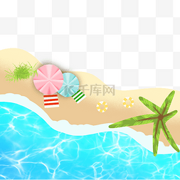 度假海滩遮阳伞