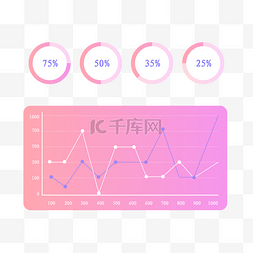 圆形数据图图片_扁平风数据图