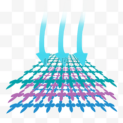 透气循环图片_向下蓝色透气箭头