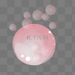 粉色美丽的气泡插图