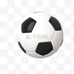 足球素材图片_3D立体写实风格足球