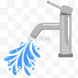 免水洗手液标识图片_水龙头喷水卡通图案