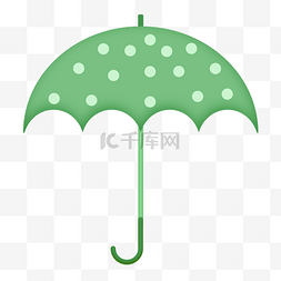 天堂太阳伞图片_绿色波点雨伞