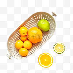 金桔柠檬图片_橙子柠檬篓子