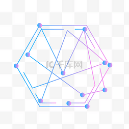 渐变图片_简约渐变不规则线条图形